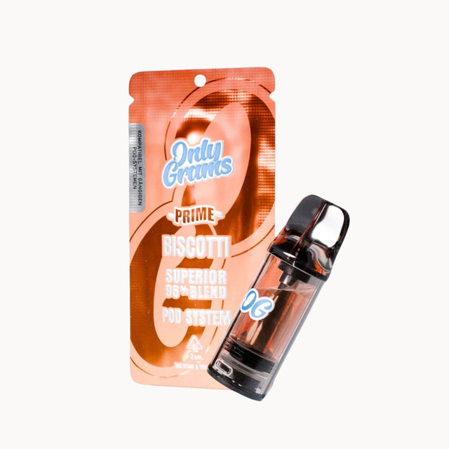 OnlyGrams Biscotti Pod 96% – cremig-süßer Superior-Vape für Genießer.