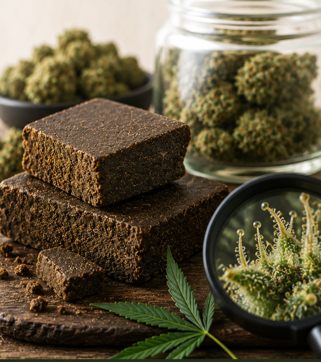 Was ist CBD Hasch – kompakte Hanfprodukt-Kategorie mit Trichomen, Terpenen und Laboranalyse erklärt