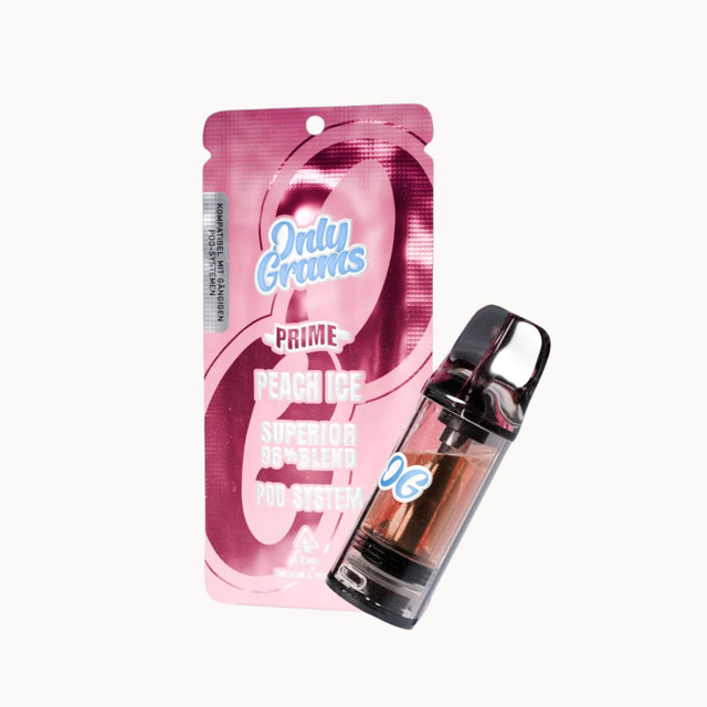 OnlyGrams Superior Pod Peach Ice 96% – fruchtiger Vape-Genuss mit hohem 10HC-Gehalt, 2ml.

