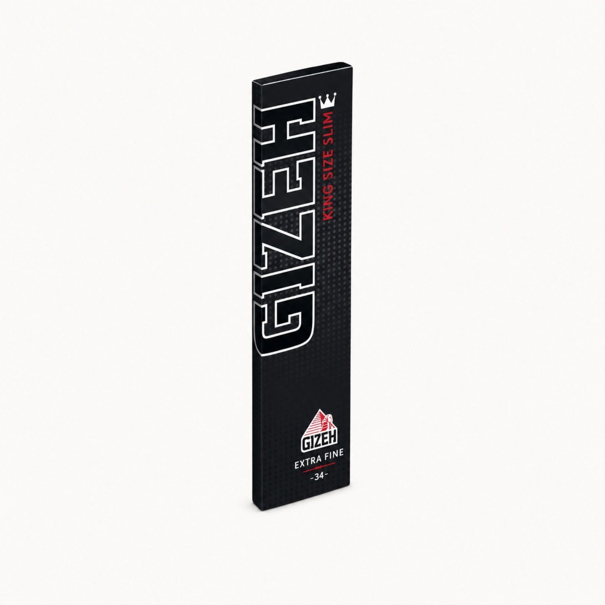 GIZEH BLACK King Size Slim Verpackung auf hellem Hintergrund.